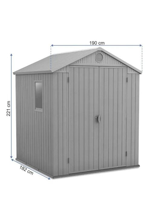Сарай садовий пластиковий (будиночок) DARWIN 6x6 (17210353) Keter (334006725)
