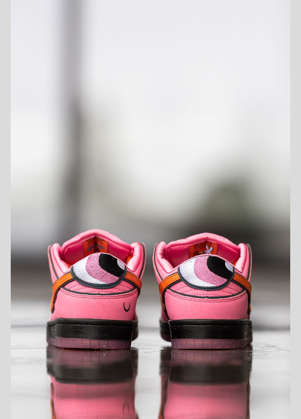 Рожеві осінні кросівки жіночі Nike SB Dunk Low x Powerpuff Girls