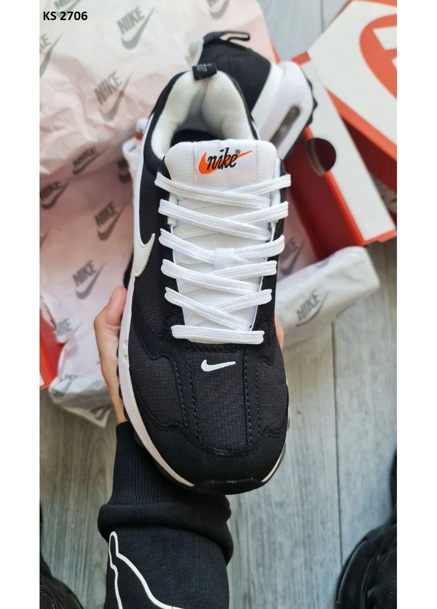 Білі кросівки чоловічі nike air max dawn black white найк аір макс білі демісезон No Brand