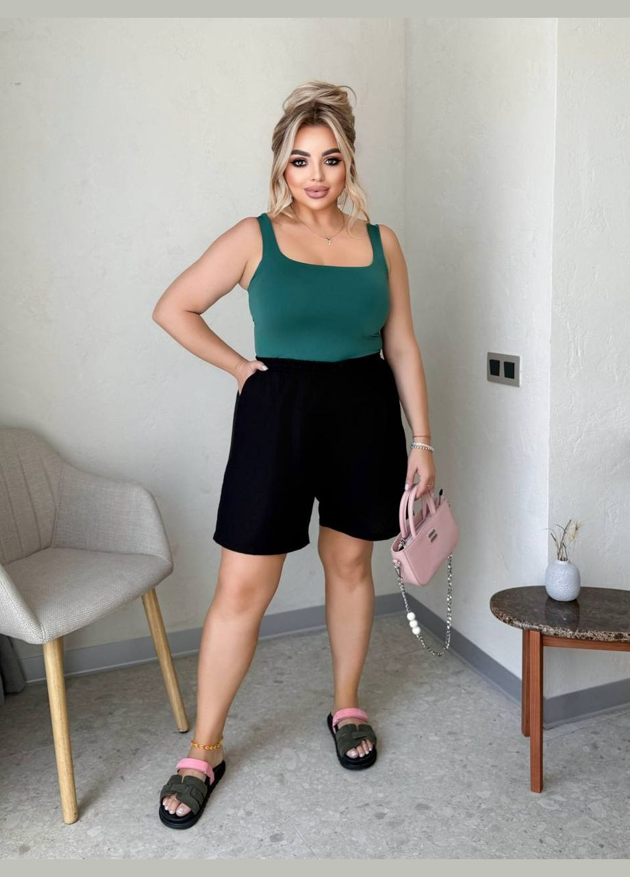 Женские шорты из льна на резинке. MonCher (342723647)