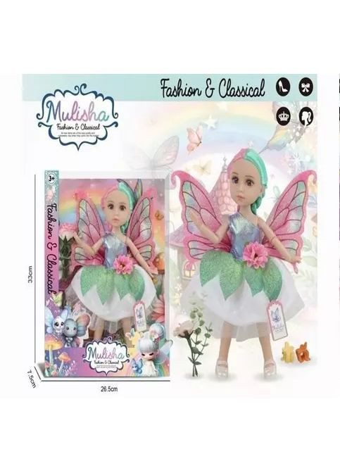 Функциональная кукла-фея с крыльями, 31 см, в подарочной упаковке - No Brand QJ198D (371924525)