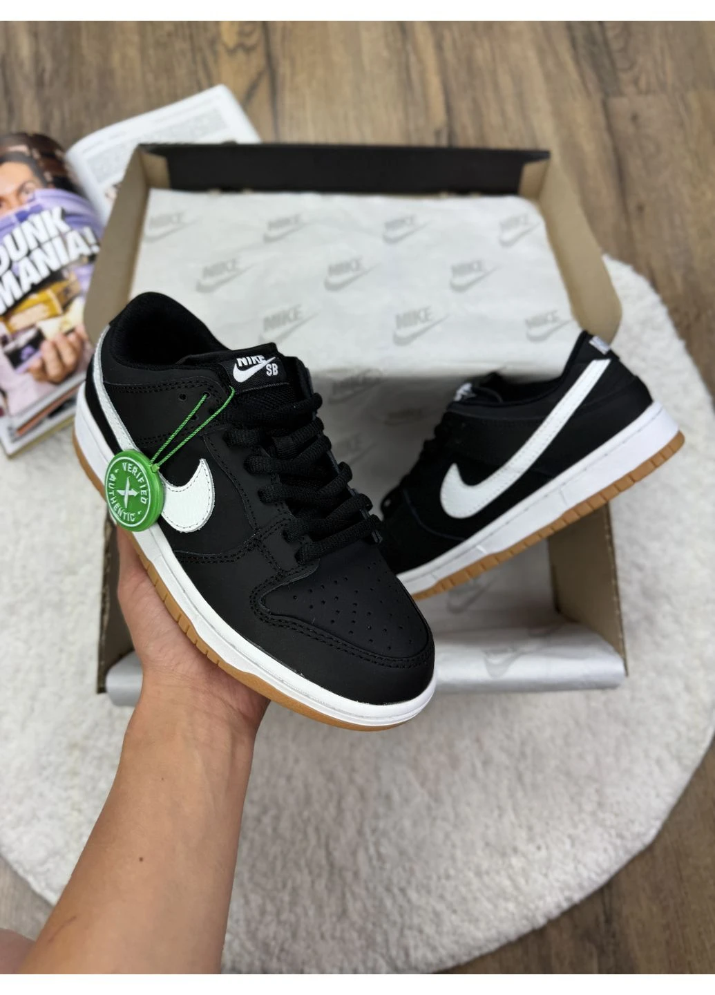Чорні Осінні кросівки чоловічі nike sb dunk low black white найк сб данк No Brand