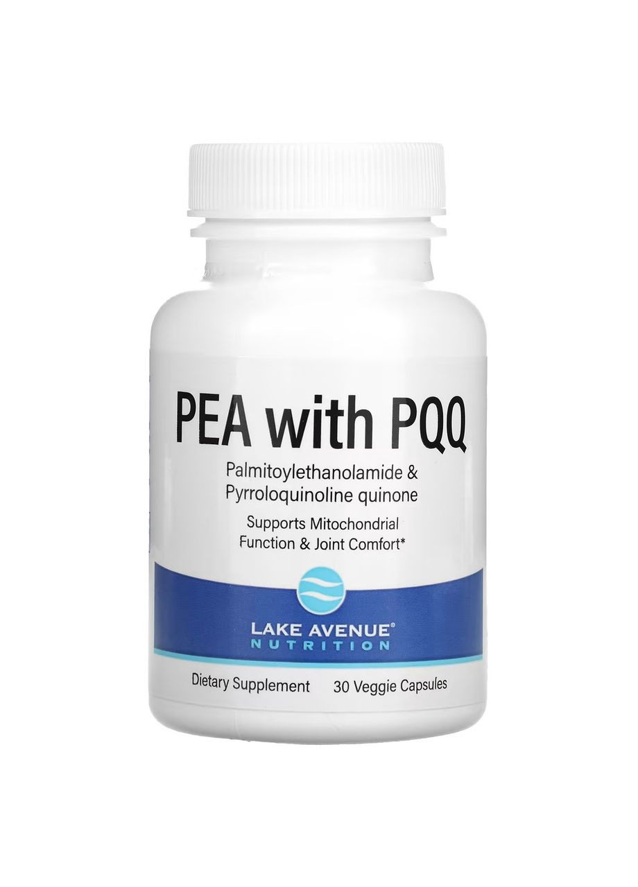 Пірролохінолінхінон хінон PEA (300мг) with PQQ 20 (10 мг) 30 капс. Lake Avenue Nutrition (346514361)