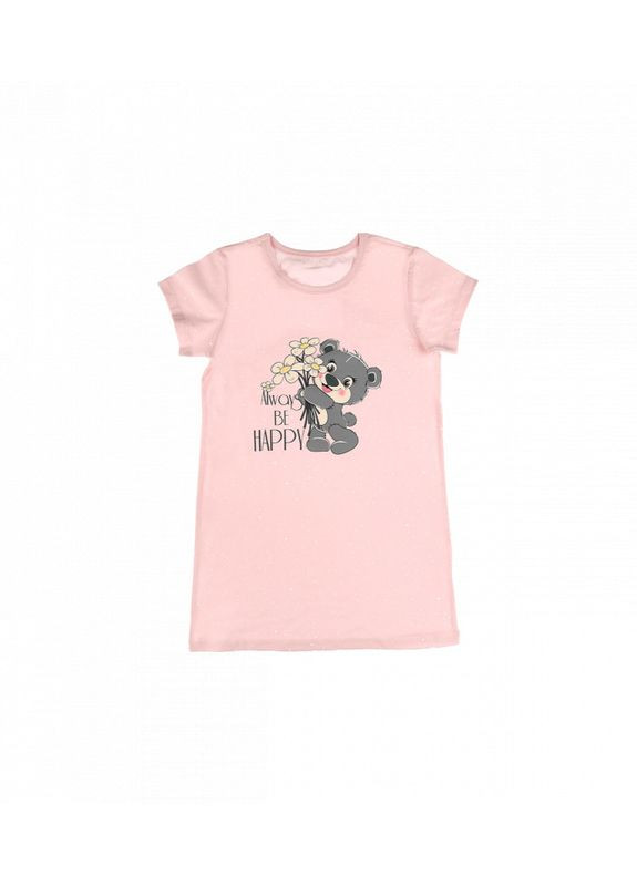 Рожева нічна сорочка з принтом для дівчинки Donella