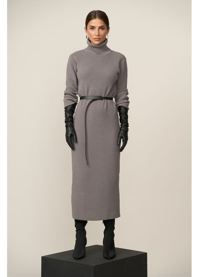 Темно-сіра сукня 2864 чорний шоколад Triko Bakh