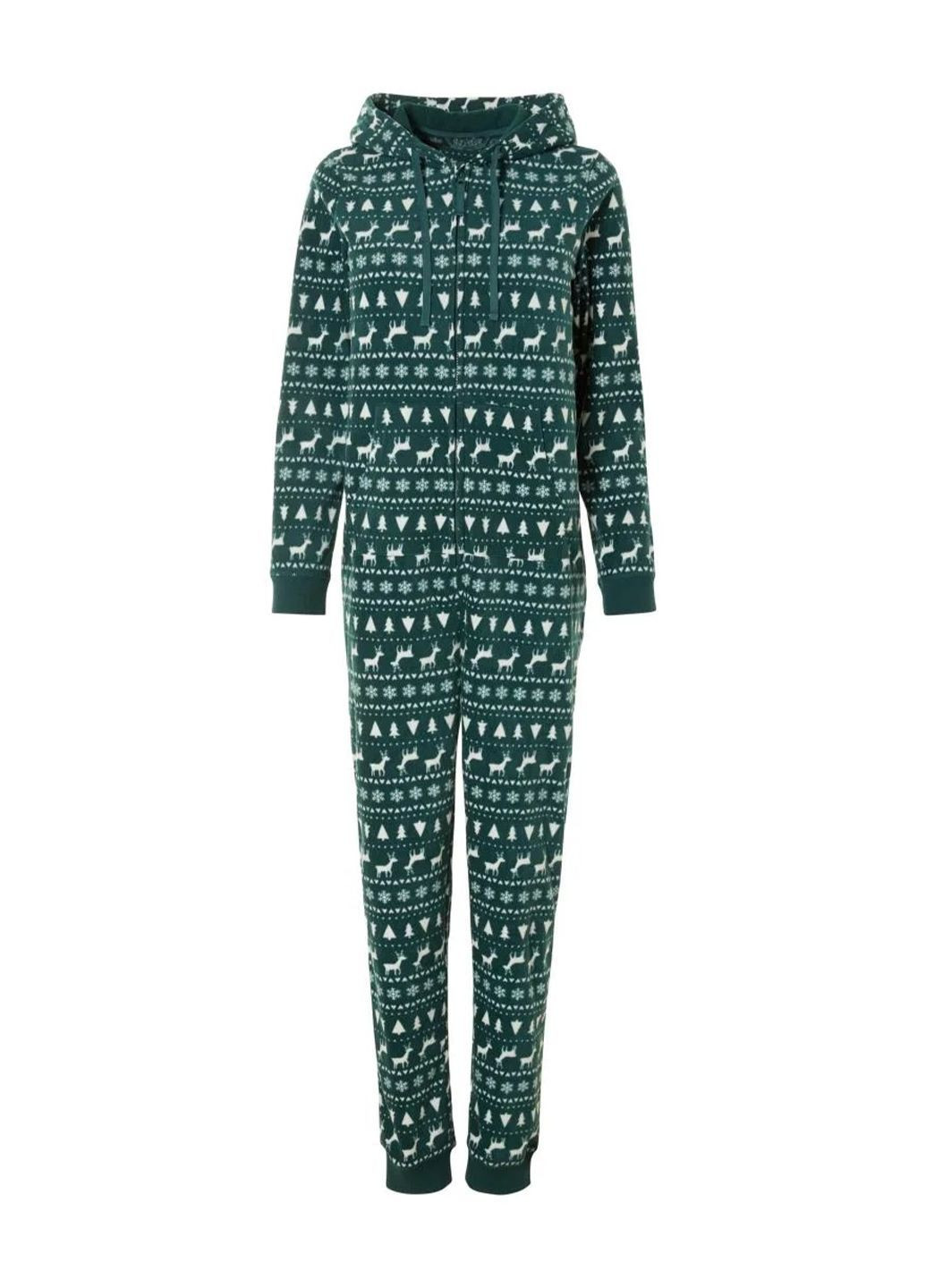 Женская пижама флисовая кигуруми в новогодний принт Esmara (362916309)