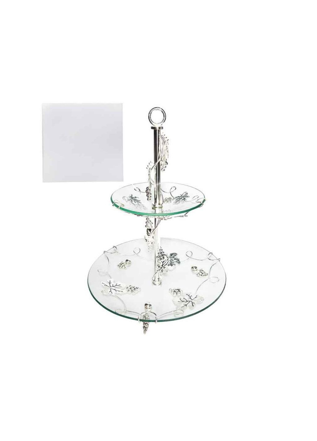 Фруктовница 30х30х39см 37208 2х-яр. круглый декор Виноград SNT (362353945)