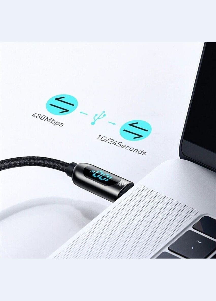Кабель Display Fast Charging Data Cable Type-C to Type-C 100W 1m (CATSK-B01) Baseus (345109624)