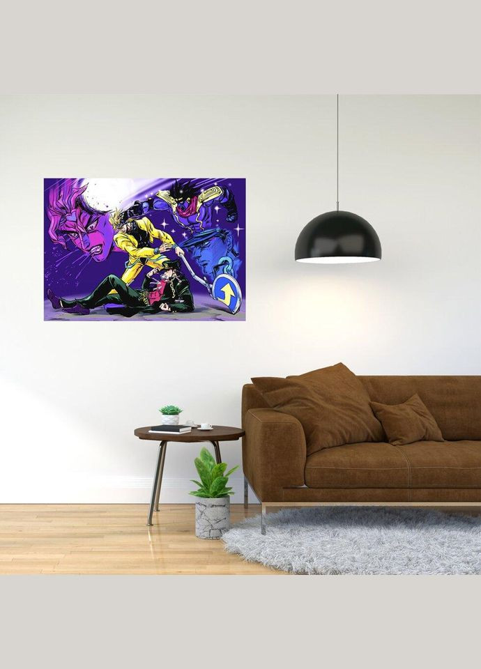 Плакат- с принтом "Невероятные приключения ДжоДжо - JoJo no Kimyou na Bouken (аниме) 3" Кавун постер (316210822)