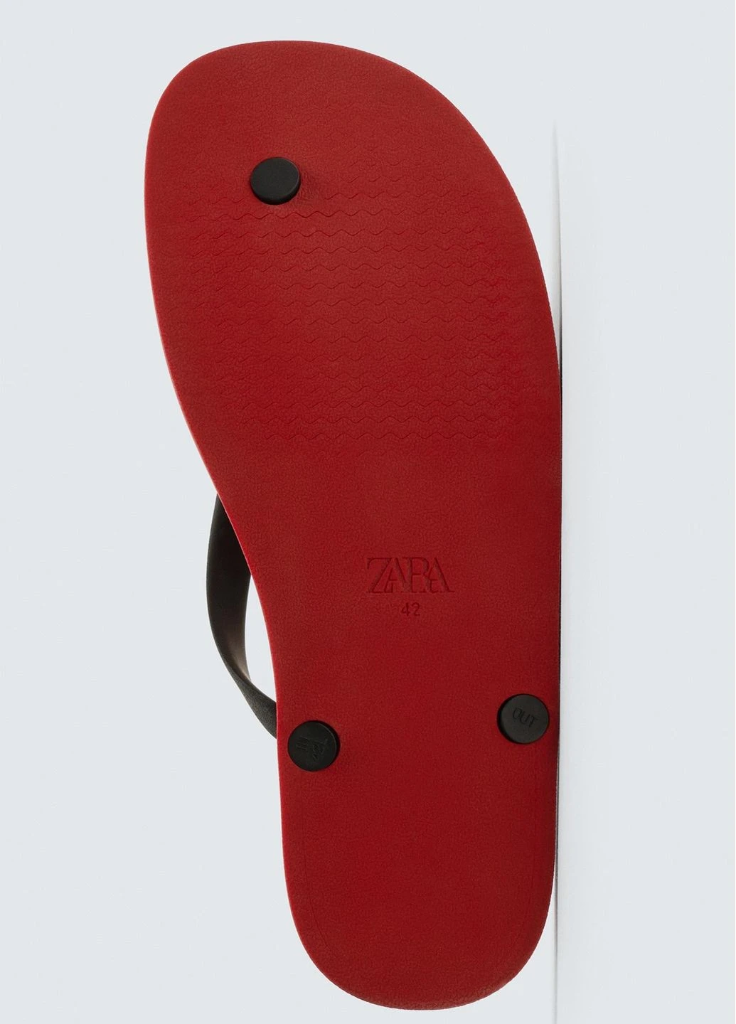 Красные повседневные шлепанцы Zara