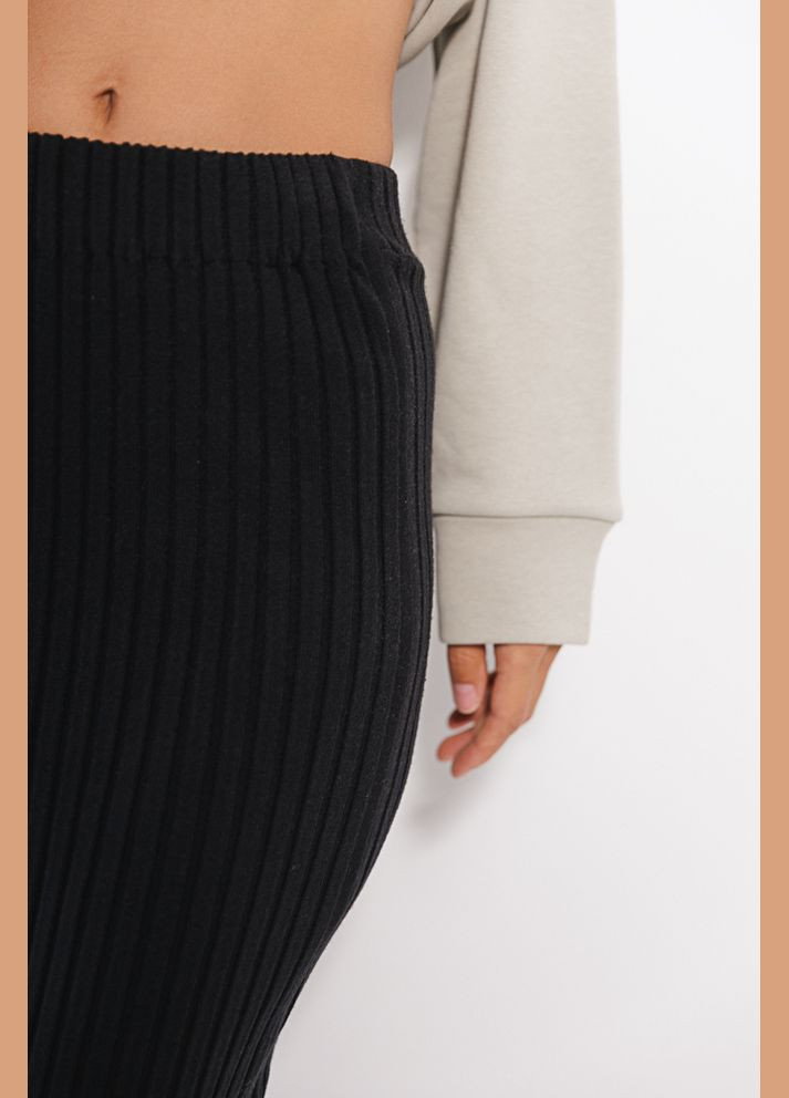 В`язана довга спідниця рожева в широкий рубчик Arjen (302337078)