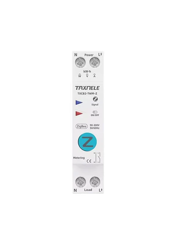 Умный ZigBee выключатель со счетчиками, таймером 1P+N 10A 230V Smart Life, Tuya [TXCB2-TWM-Z-10A] TAXNELE (395871265)