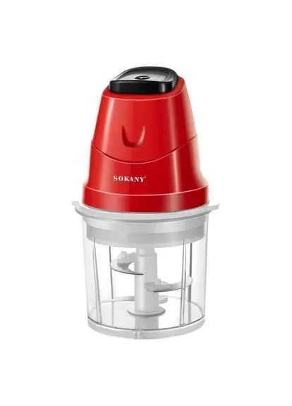 Чопер-подрібнювач Sokany SK-06009R чаша 700мл 250Вт Червоний No Brand (400994159)