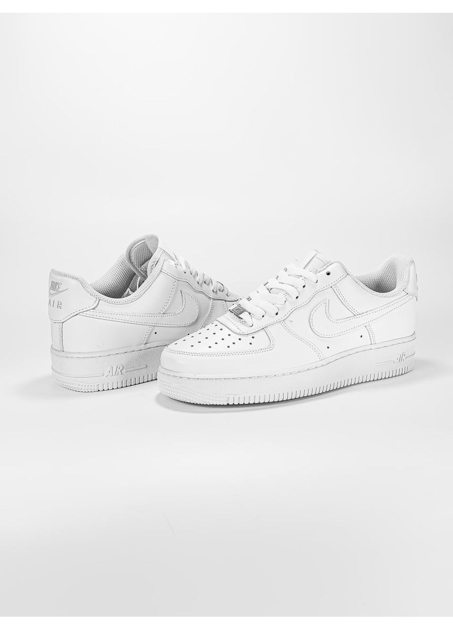 Білі Осінні чоловічі кросівки Nike Air Force 1 Low '07 White CW2288 Найк Аир Форс 1