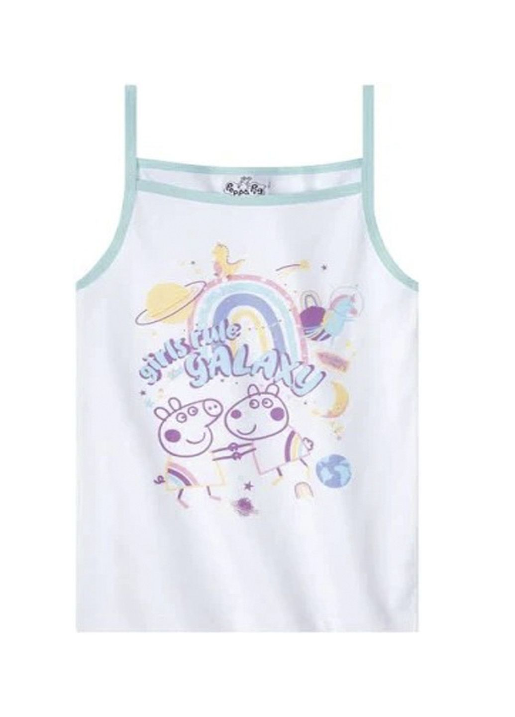 Белый демисезонный комплект (майка, трусы) Peppa Pig