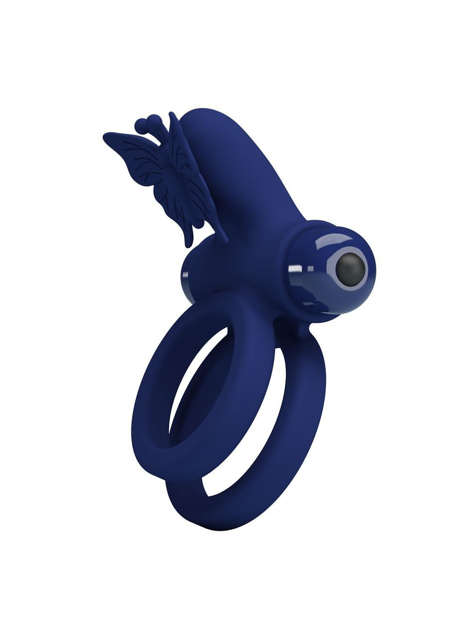 Эрекционное виброкольцо Pretty Love Powerful Vibro Butterfly для пениса с клиторальным стимулятором LyBaile (363041401)