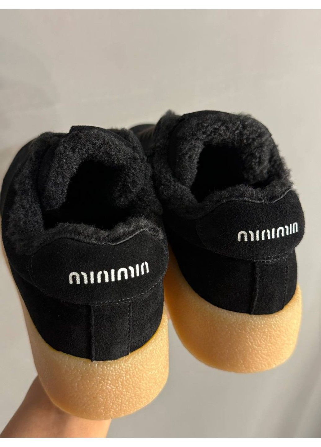 Черные кеды женские 633-1 утепленные замшевые на меху черные Hengji