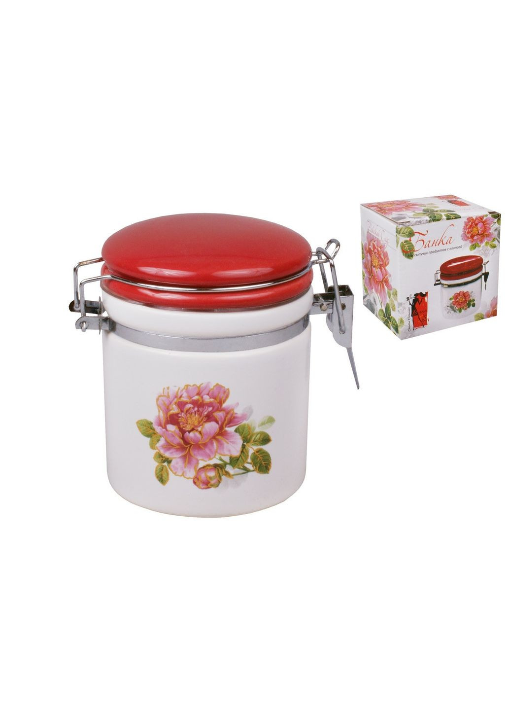 Банка для сипучих Троянда 300 мл BonaDi (342065623)