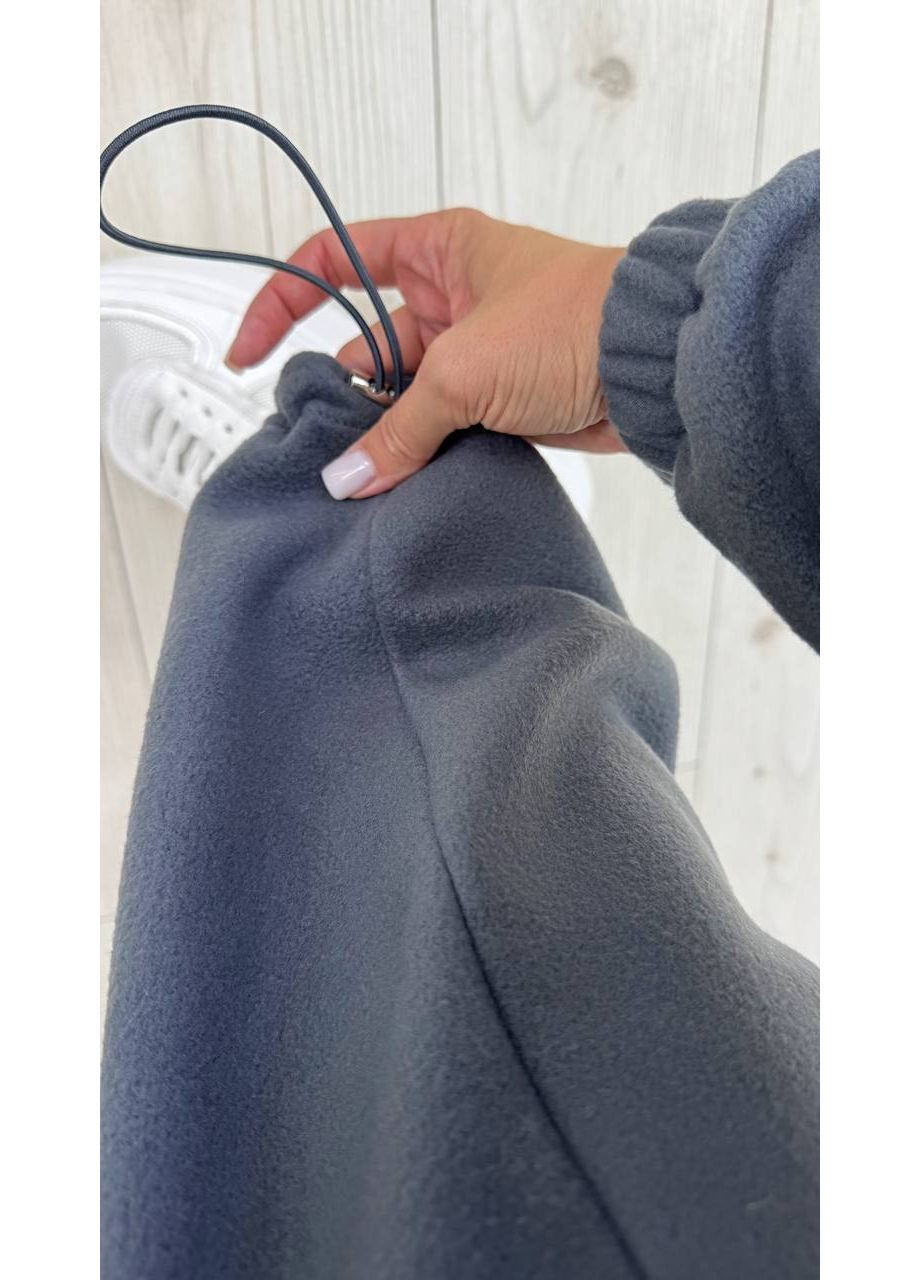 Костюм женский флисовый брюки на затяжках и кофта на молнии No Brand (366815754)