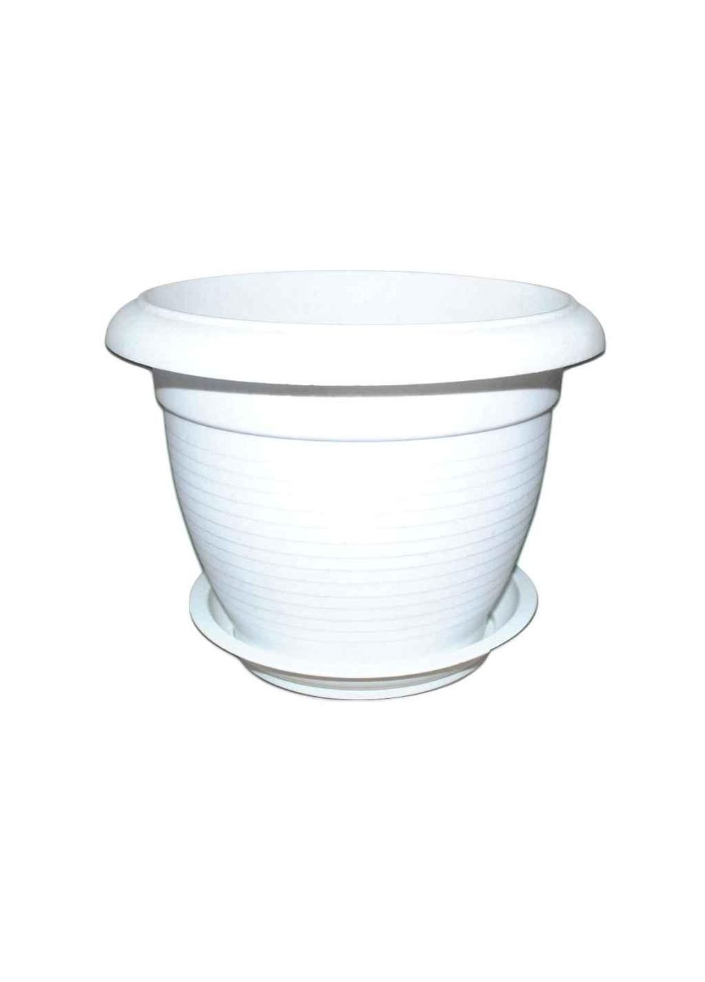 Вазон 1,5л 170мм из подст. Рим белый ТМ ХАРЬКОВ ХАРКІВ (303810276)