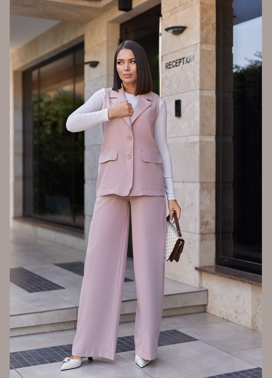 Жіночий брючний костюм із жилетом Fashion Girl (302860081)