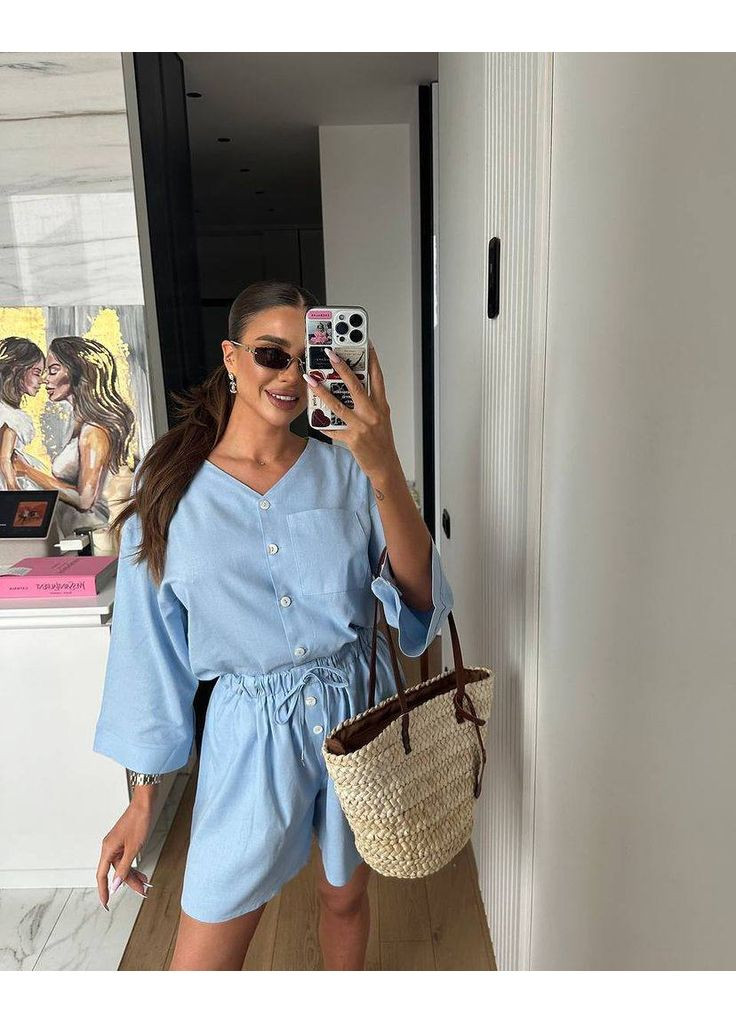 Женский костюм льняной Style Point (349454934)