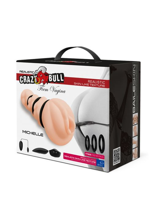 Мастурбатор вагина Michelle с вибрацией, 15.5 см. Crazy Bull (361670177)