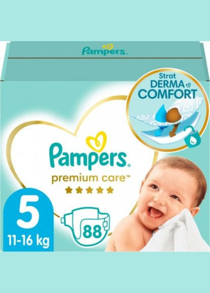 Підгузки Pampers premium care junior размер 5 (11-16 кг), 88 шт (268139684)