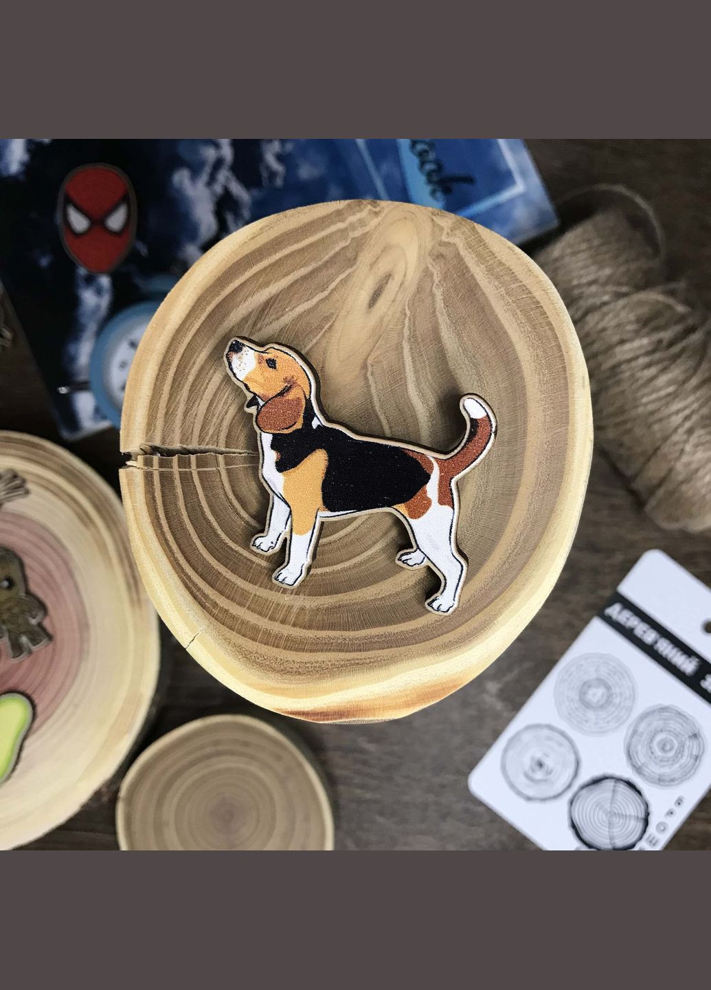 Дерев'яний значок "Бігль" Cozy-Up (291162202)