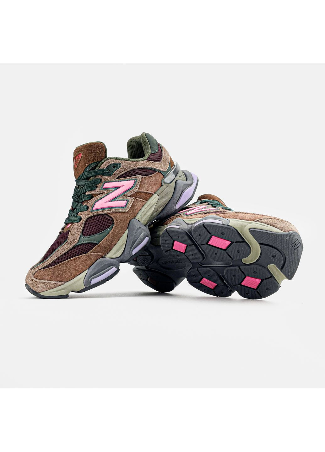 Коричневые демисезонные кроссовки мужские и женские new balance 9060 brown | нью беланс 9060 коричневые No Brand