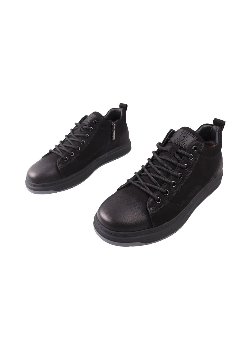 Черные ботинки мужские черные натуральный нубук Berisstini