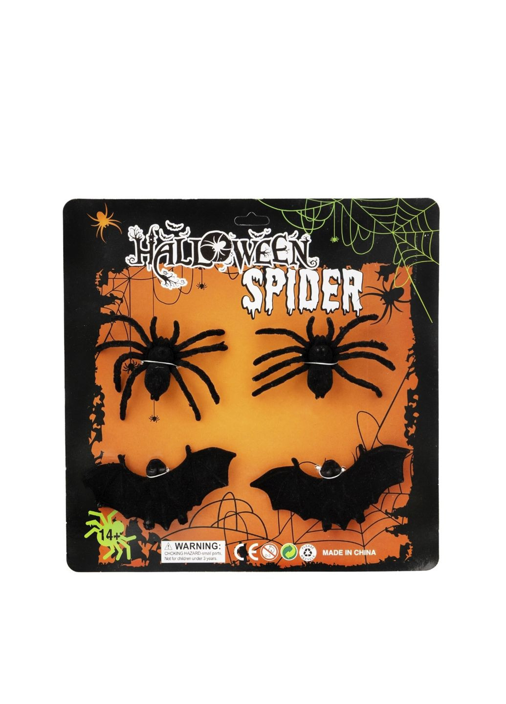 Декор на Геловін «Павуки і Кажани» колір чорний ЦБ-00285406 No Brand (361855573)