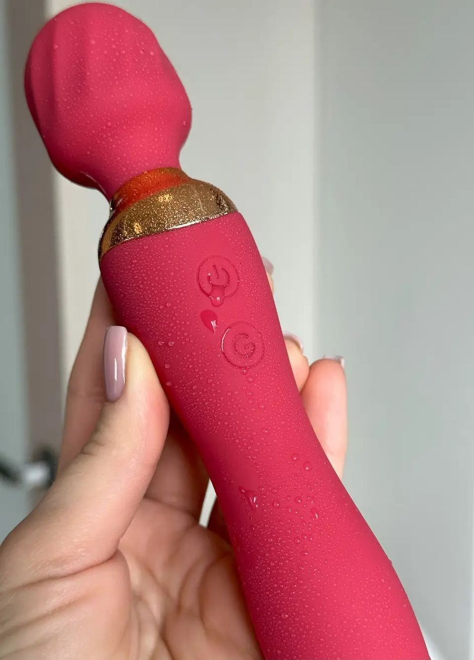 Вибратор с согревающей виброголовкой розовый No Brand (316531079)