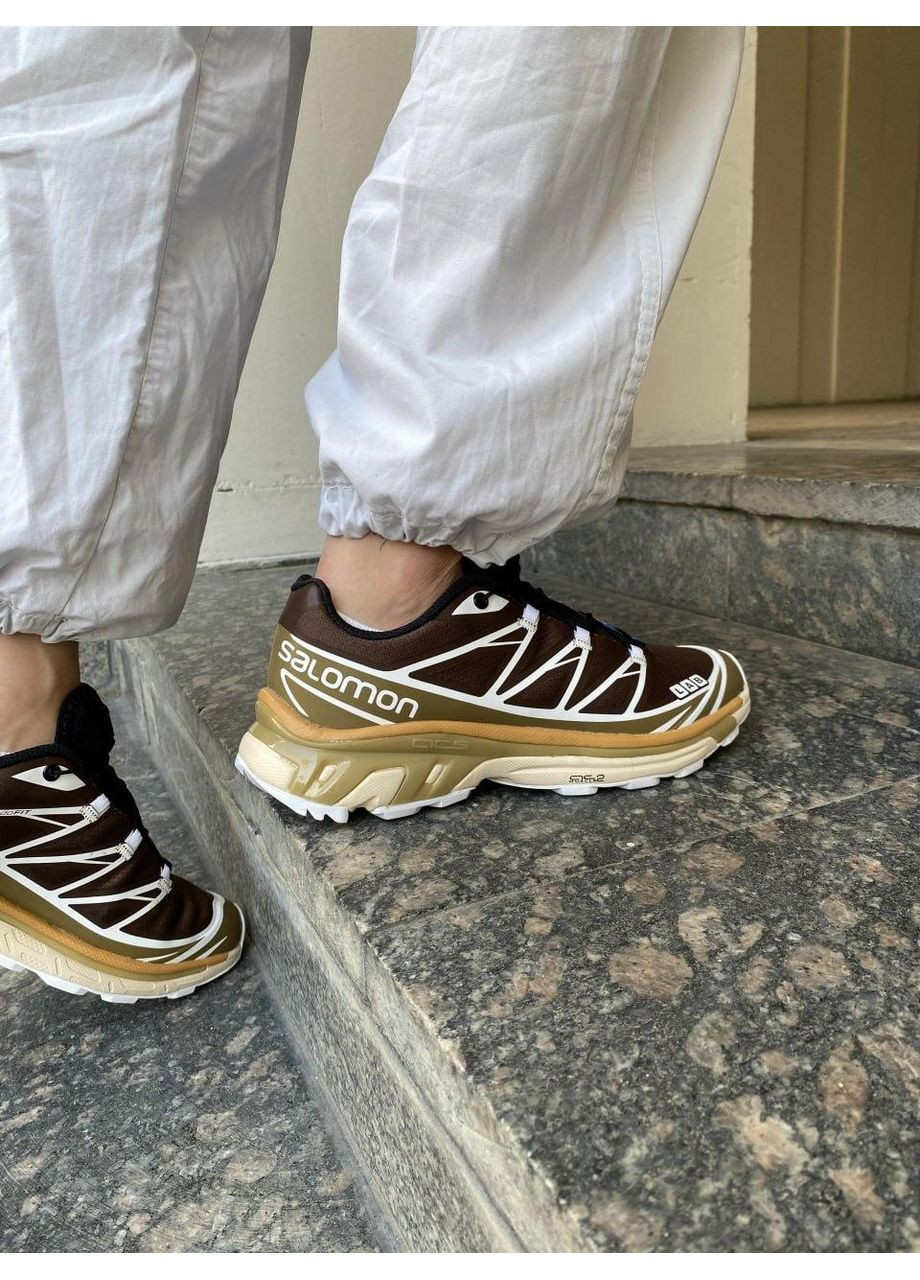 Бежеві Осінні кросівки чоловічі salomon s lab xt-6 wren kangaroo саломон хт-6 No Brand