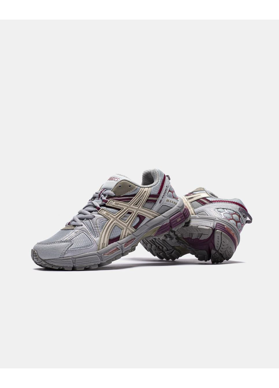 Серые демисезонные кроссовки мужские asics gel-kahana 8 grey / red trail running асикс гель кахано No Brand