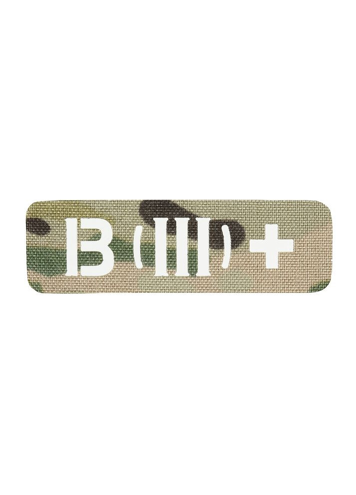Нашивка група крові B (III) + наскрізна Laser Cut 25х80 Multicam M-TAC (315339358)