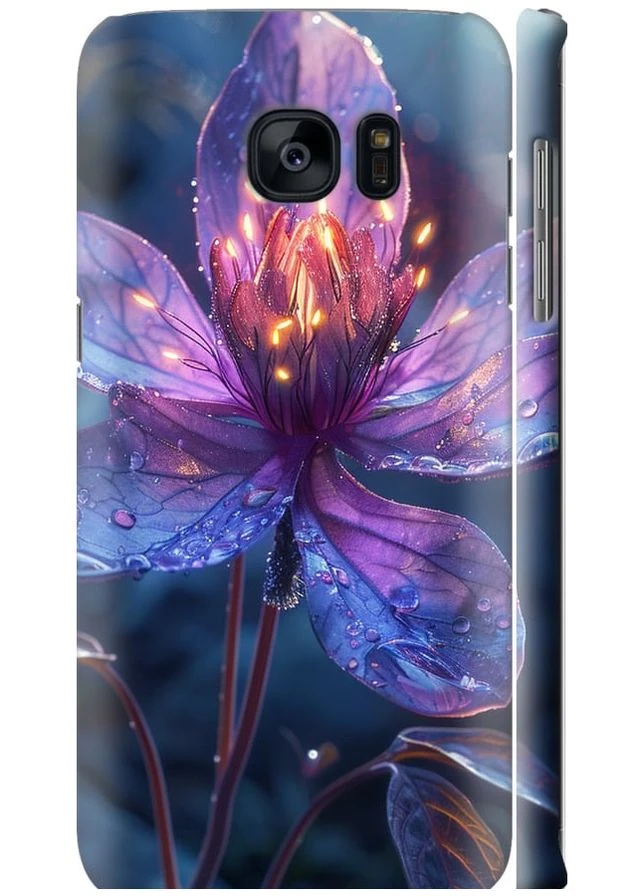 3D пластиковый матовый чехол 'Магический цветок' для Endorphone Samsung Galaxy S7 Edge G935F (285119477)