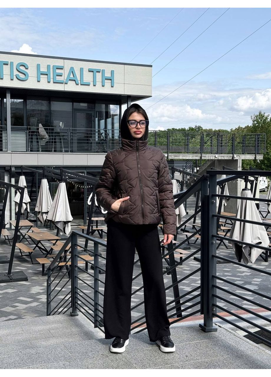 Коричнева демісезонна жіноча демісезонна куртка SK