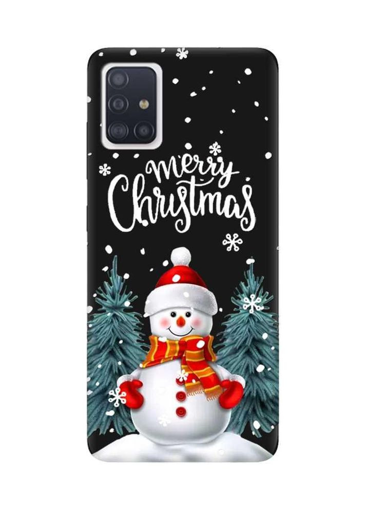 Матовый чехол на Samsung Galaxy A71 / A715 Снеговик (новогодний принт 152) Creative (362963385)