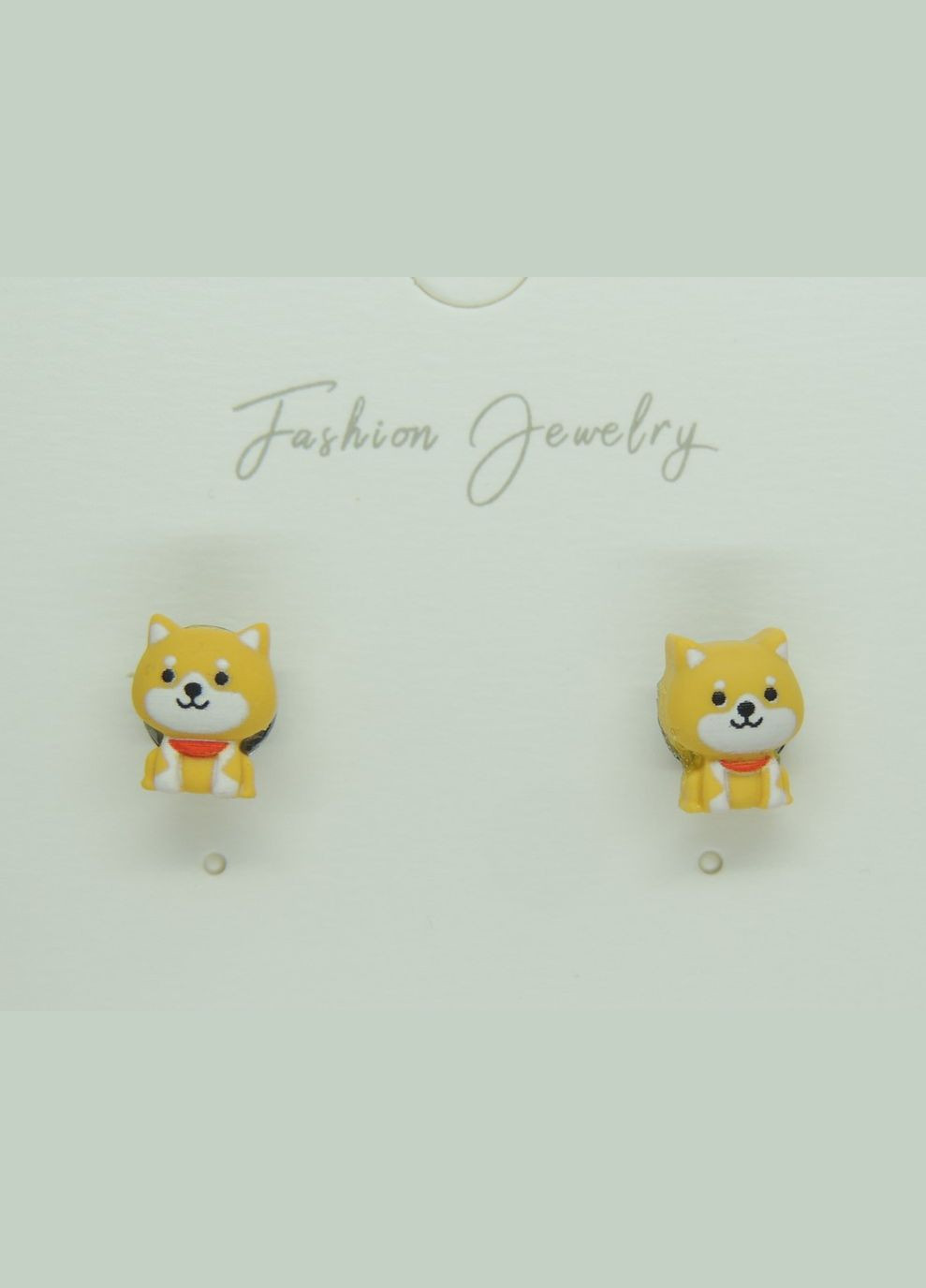 Дитячі сережки Сережки гвоздики пусети жовті собачки 0.8 см Liresmina Jewelry (289717548)
