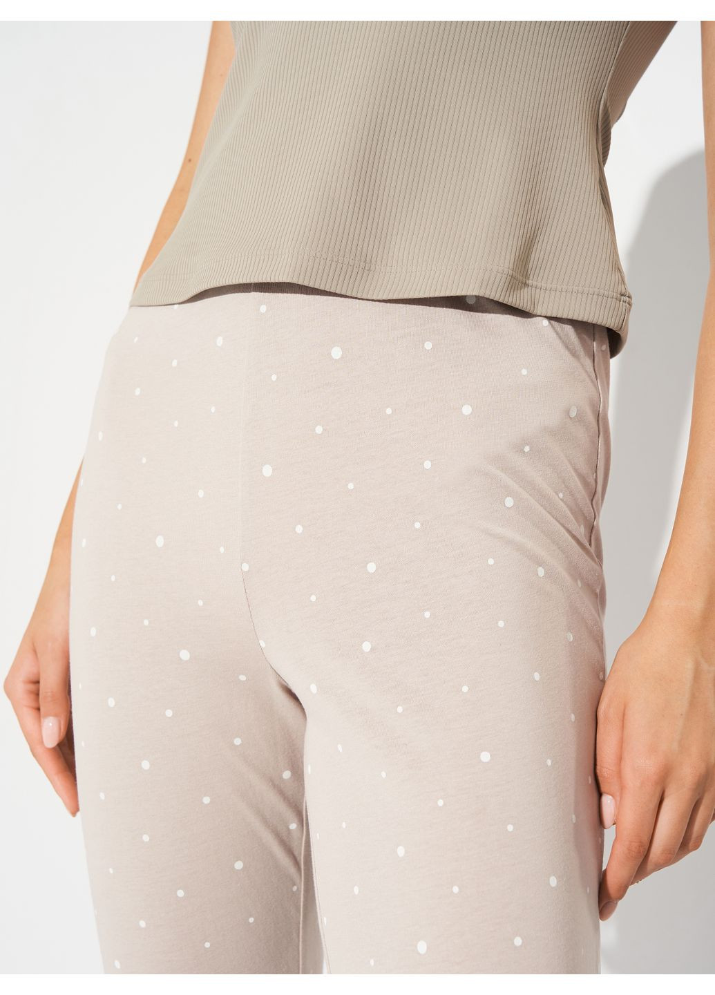 Бежевая всесезон пижамные штаны H&M