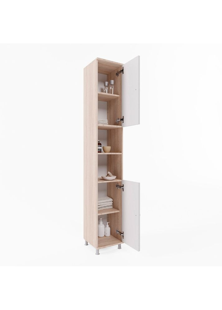 Пенал для ванной комнаты с полками тумба в ванную комнату на кухню I-021 No Brand (371909892)