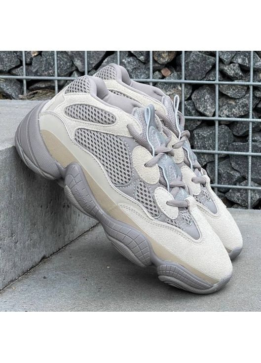 Бежевые демисезонные кроссовки мужские и женские adidas yeezy boost 500 beige | адидас изи буст 500 бежевые No Brand