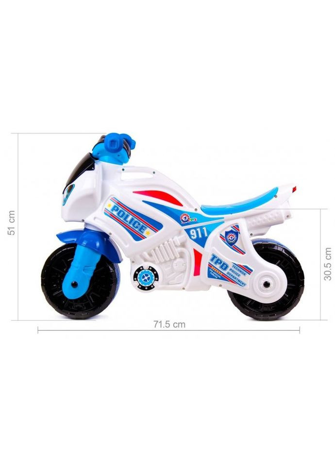 Мотоцикл толокар, (білий з синім) ТехноК (293056510)