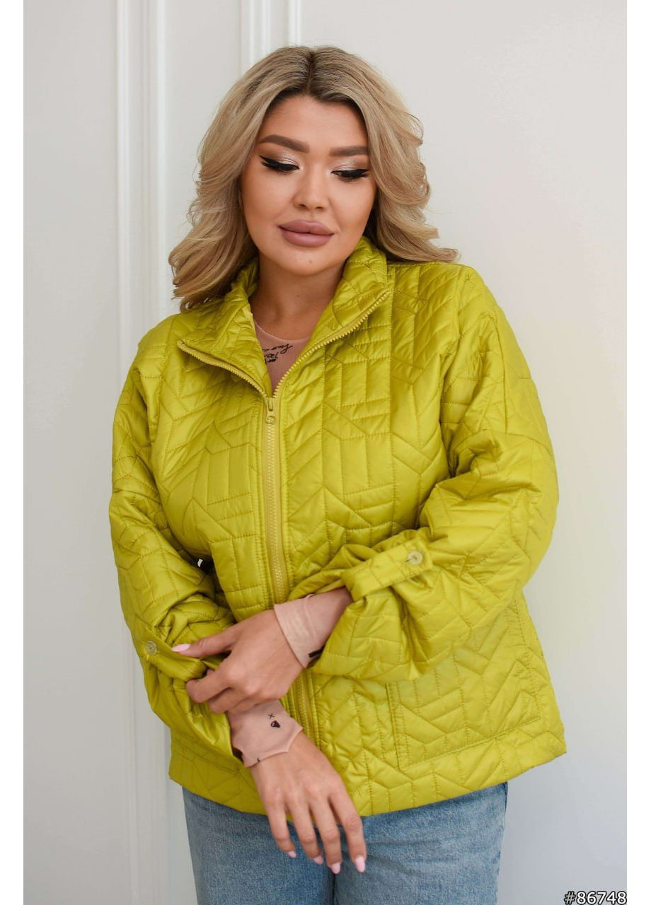 Желтая демисезонная курточка стеганая универсальная яркая. куртка-пальто GD/GL Модний простір