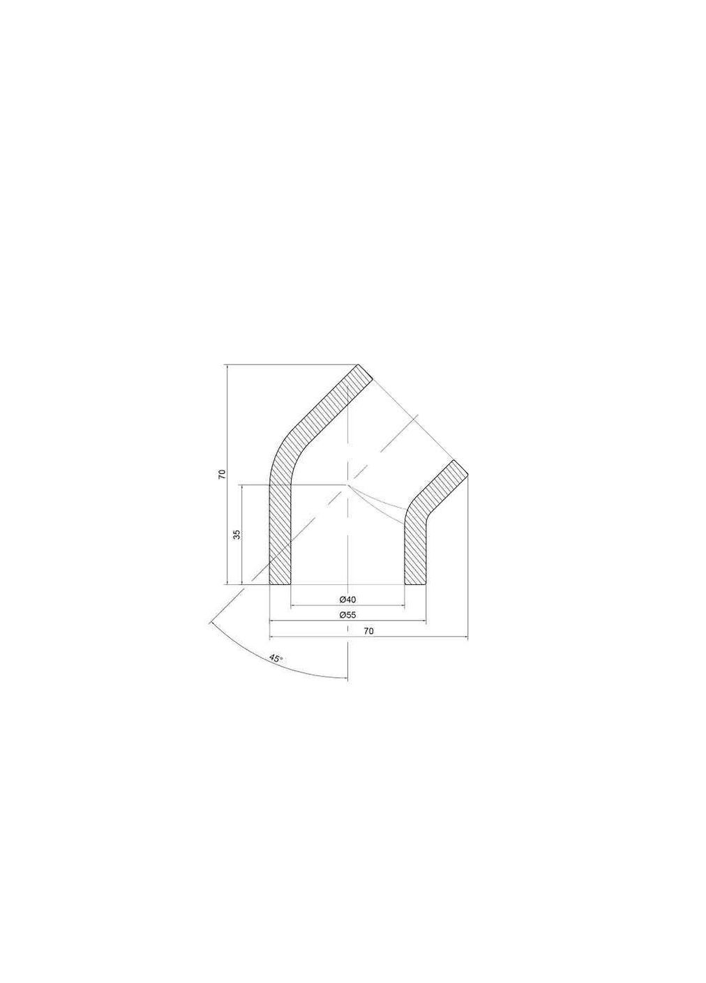 Угол 45° d=40мм полипропиленовый для полипроп. труб (DSE104) Thermo Alliance (365736531)