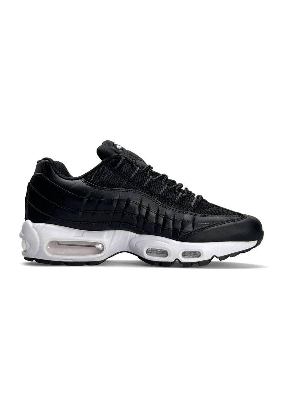 Чорні Осінні кросівки чоловічі nike No Brand Air Max 95 All Black White