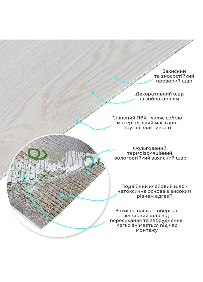 Самоклеящаяся виниловая плитка в рулоне молочная 3000х600х2мм Мат SW-00001181 Sticker Wall (315790923)
