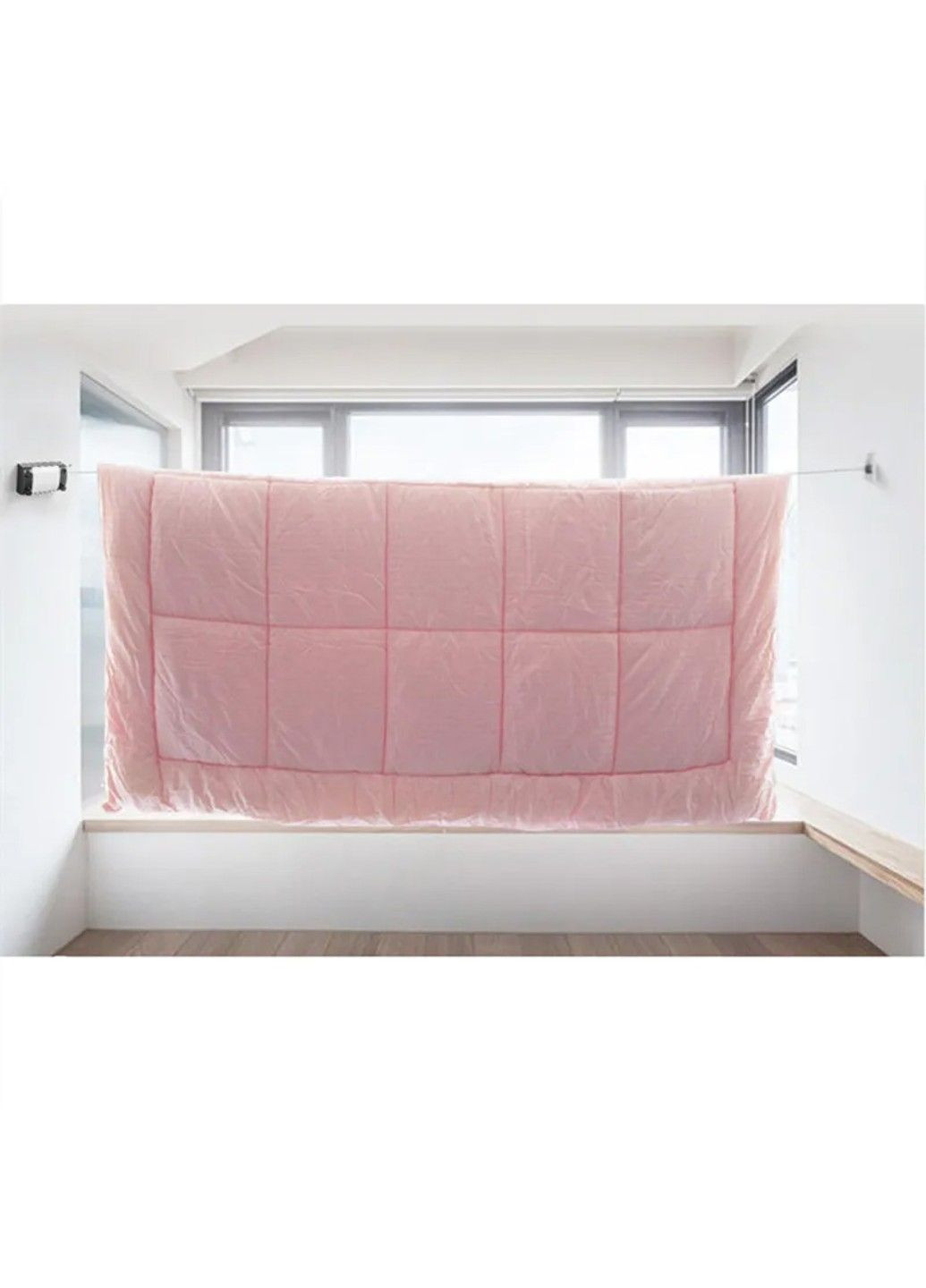 Сушарка для білизни настінна мотузка/трос подвійна з фіксатором 4.2м HP13 No Brand (299914637)