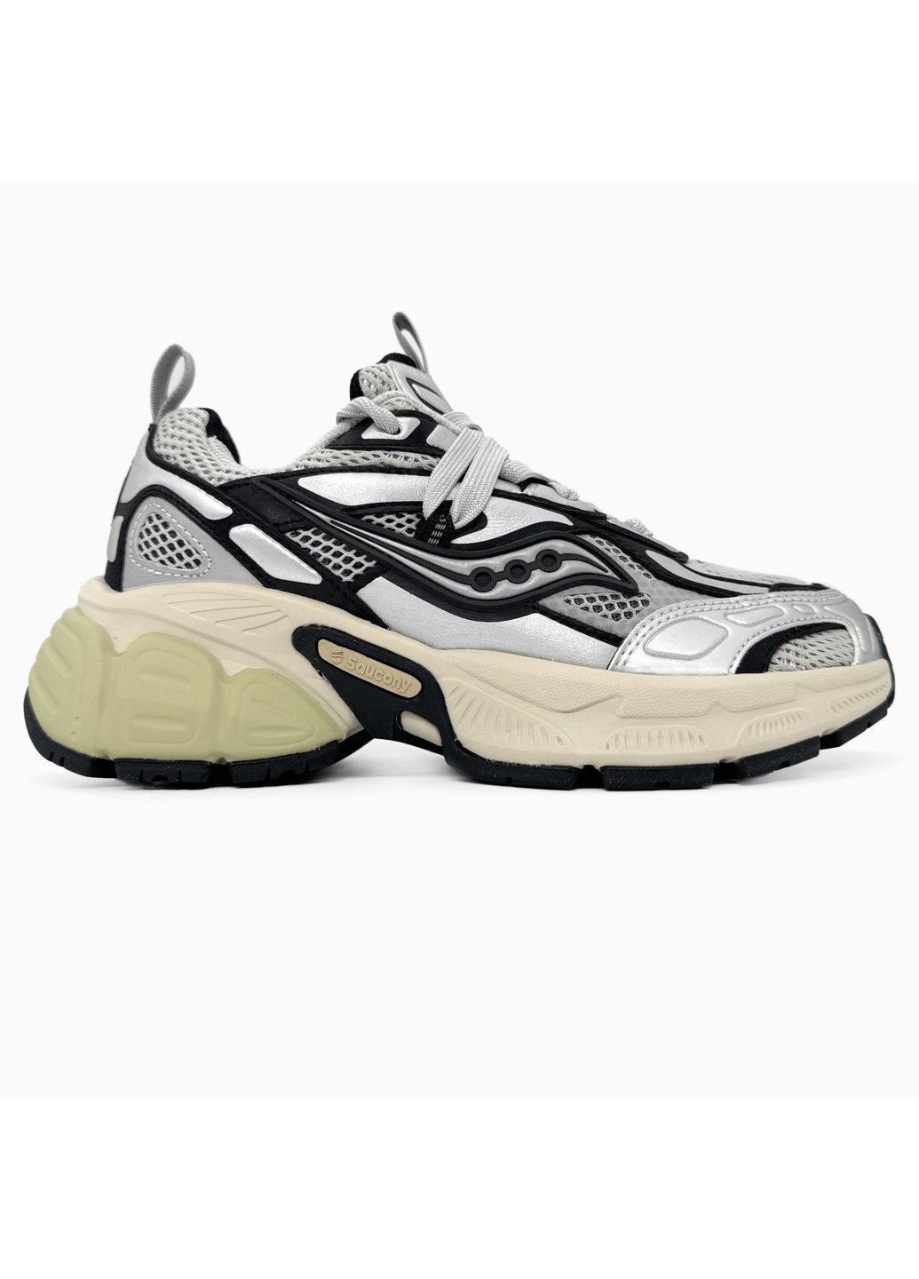 КРОСІВКИ ЖІНОЧІ SAUCONY 2K CAVALRY SILVER / BLACK САУКОНІ No Brand чорні демісезони (367177630)